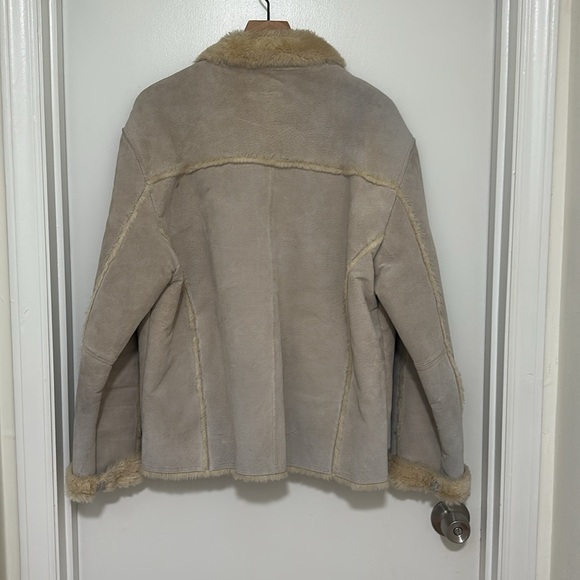 ALDO | Suede Leather Sherpa Lined Jacket - Picture 3 of 8